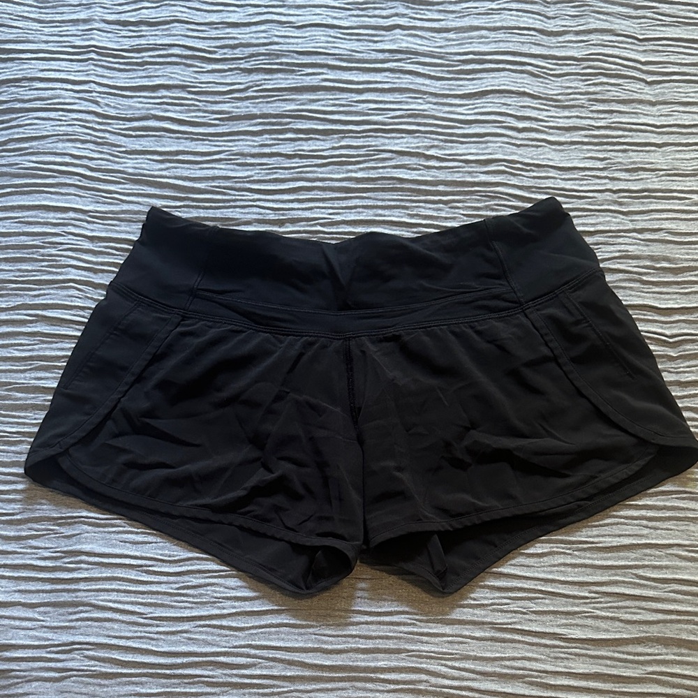 Lululemon Run Times Short *4-way Stretch 4- Size 4- Black-EUC